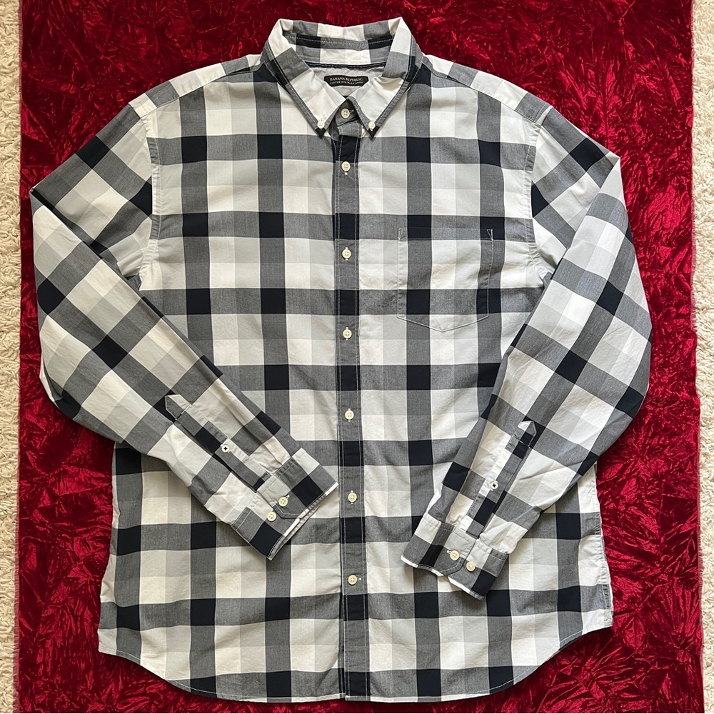 ❤️HP Banana Republic Plaid Button Down Shirt - Picture 3 of 16